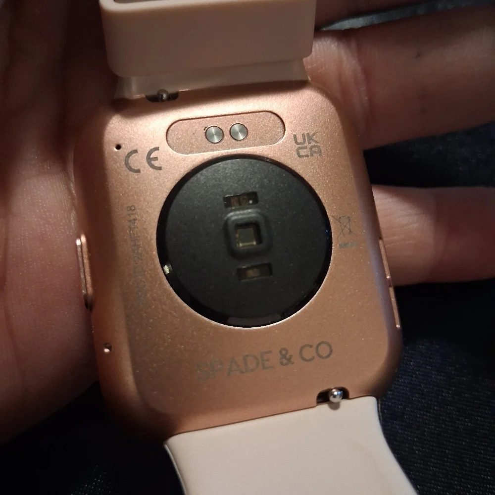 Spade & Co. Smartwatch 3 Rose Gold Pink Silicone Band Charger & Instruction Book